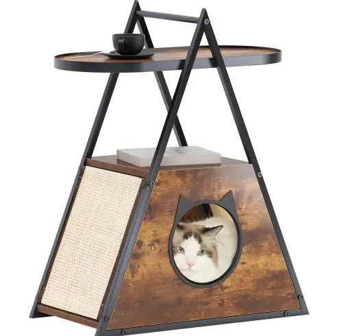 Luxurious Cat House,end Table.Wood
