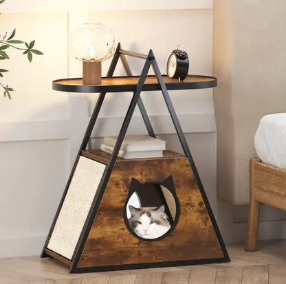 Luxurious Cat House,end Table.Wood