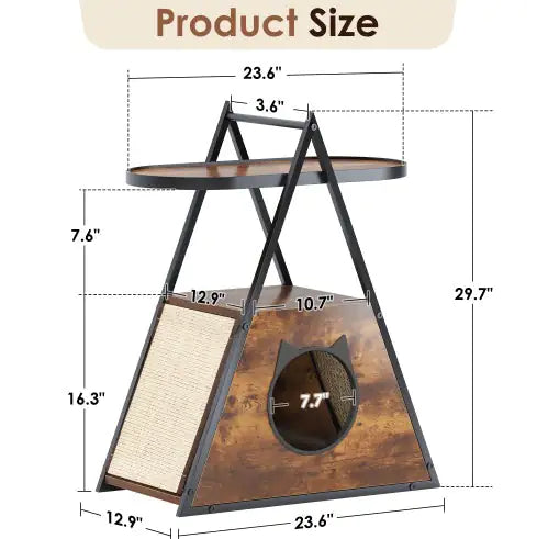 Luxurious Cat House,end Table.Wood