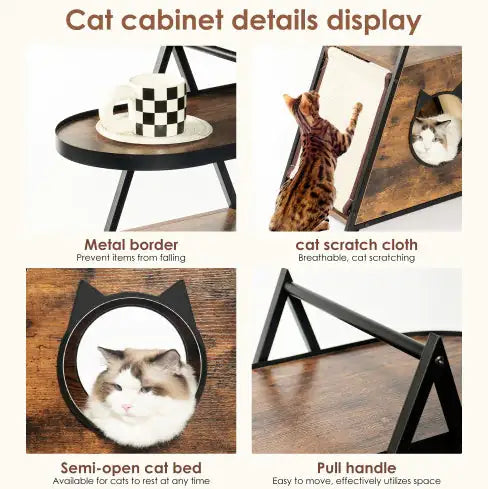Luxurious Cat House,end Table.Wood