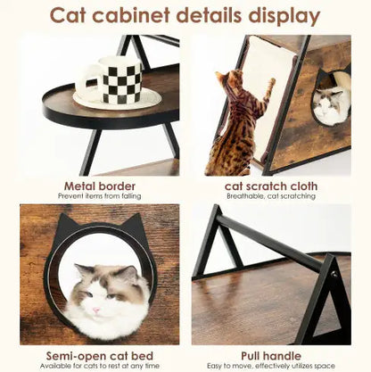 Luxurious Cat House,end Table.Wood