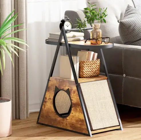 Luxurious Cat House,end Table.Wood